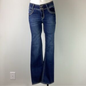 Wallflower Indigo Flare Jeans with Contrast Stitching